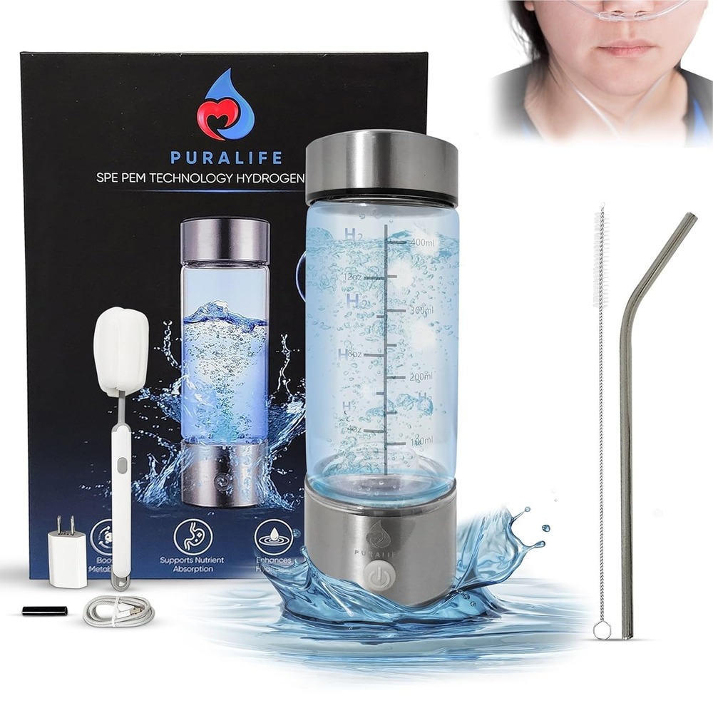 Hydrogen Water Bottle, Type-C Rechargeable Hydrogen Water Bottle Generator 3Min